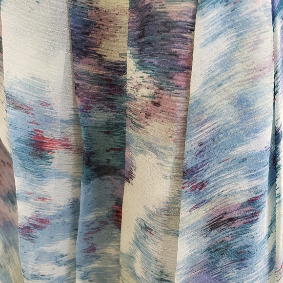 Elizabeth and James Strapless Silk Maxi Dress S Sheer Flowy Fairy - Picture 7 of 8